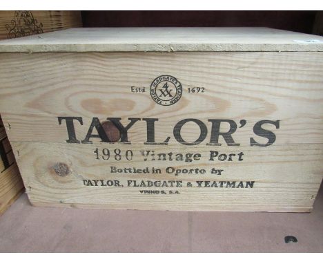 1980 Taylor's Vintage Port, 12 bottles in pine crate     