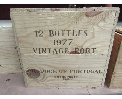 1977 Dow's Vintage Port, 12 bottles in pine crate    