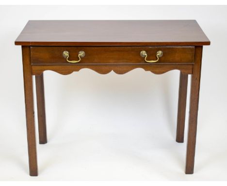 WRITING TABLE, 71cm H x 90cm x 46cm, George II mahogany with single drawer. 