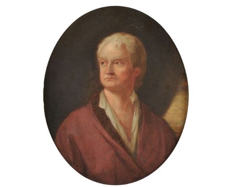 After James Thornhill Portrait of Isaac Newton   Oil on copper   23 x 18cm (9 x 7 in.)   Provenance:   Plaish Hall, Church St