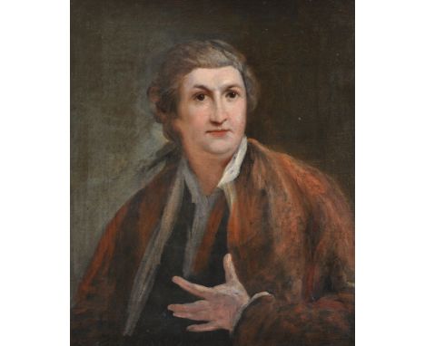 Circle of Robert Edge Pine (British 1742-1788)   Portrait of a gentleman, supposedly a portrait of David Garrick   Oil on can
