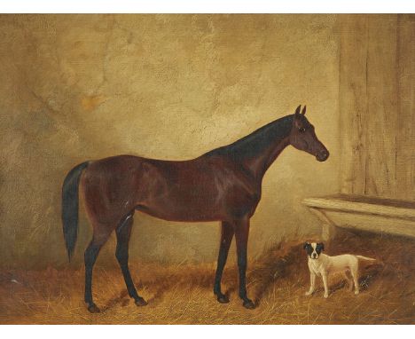 Follower of John Frederick Herring Senior (British 1795-1865)   Portrait of Launcelot, Winner of the St. Leger, 1840   Oil on