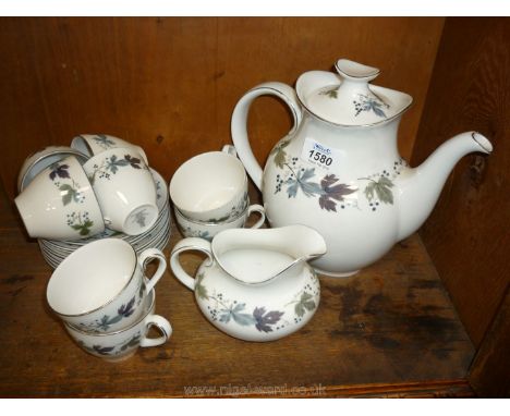A Royal Worcester 'Burgundy' Coffee set