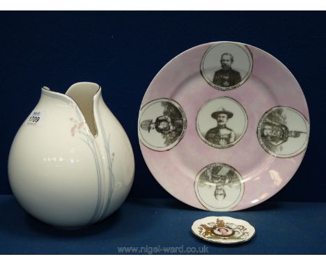 A 1982 Royal Doulton ceramic tulip vase "Carnation", from the impressions range by Gerald Gulotta, miniature Royal Burlington