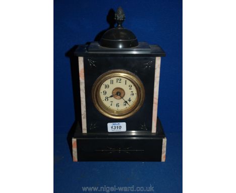 A marble clock.