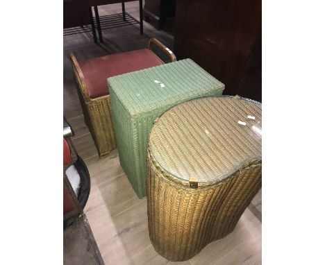 3 X VINTAGE LLOYD LOOM LINEN BOXES