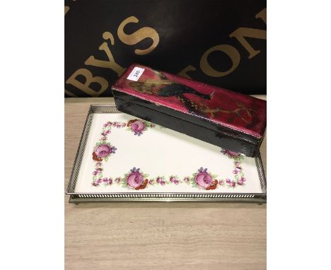ORIENTAL BOX & VINTAGE TRAY