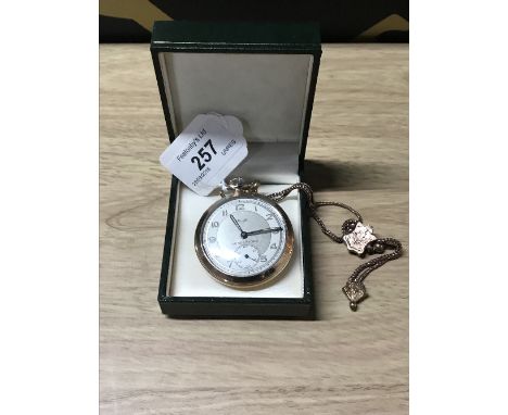 VINTAGE 'KENZLE' POCKET WATCH & CHAIN - WORKING ORDER