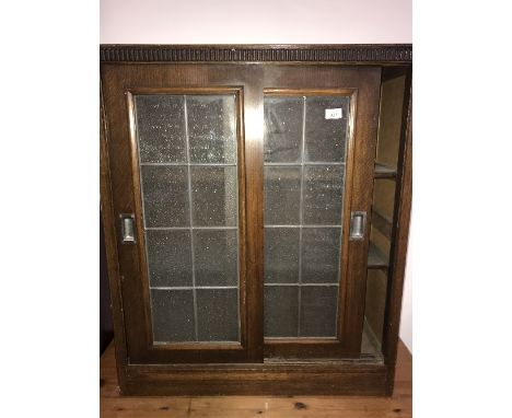 VINTAGE OAK SLIDING DOOR CABINET