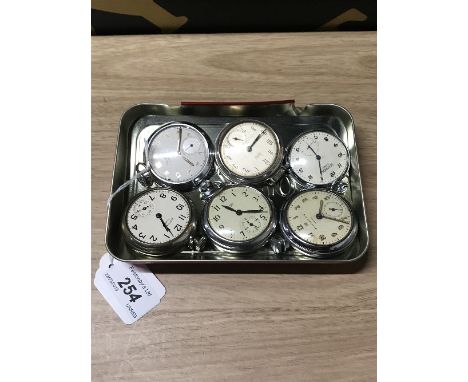 6 X VINTAGE POCKET WATCHES - NOT TESTED