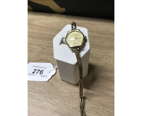 VINTAGE 9CT GOLD CASED 'ROTARY' LADIES WATCH (SAS)