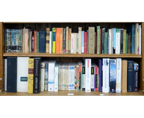 SIX SHELVES OF BOOKS, MISCELLANEOUS GENERAL SHELF STOCK 