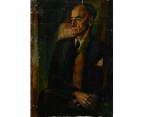 ANTONIN (TONY) KAREL BARTL (1912-1998 - PORTRAIT OF IAN CALDWELL, THE ARCHITECT, OIL ON CANVAS, UNSTRETCHED, UNFRAMED 