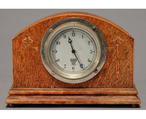 VINTAGE MOTORING. A SMITH'S MOTOR CAR DASHBOARD TIMEPIECE, NUMBER 144493, C1930, THE NICKEL PLATED AND BLACK PLATED HINGED HO