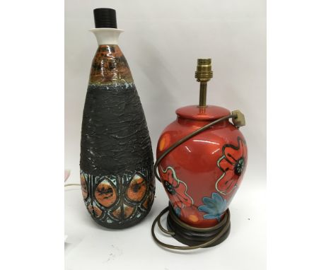 One Poole lamp vases and one other .