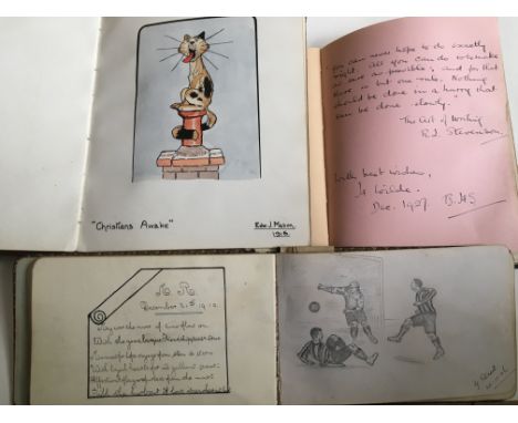 Three 19th Century and later sketch books.