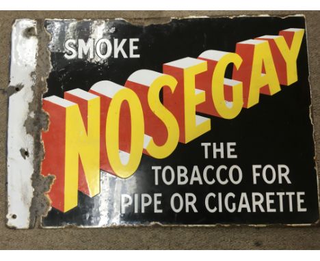 Vintage double sided "Nosegay" enamel sign