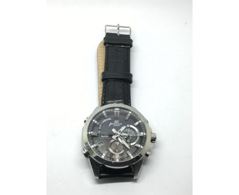A gents Casio edifice bluetooth chronograph watch.