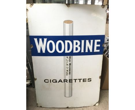 Vintage "Woodbine" cigarette enamel Sign, excellent condition
