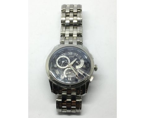 A gents Citizen eco drive chronograph watch.