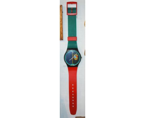A large Swatch watch shop display watch, 200cm Condition Report: Available upon request