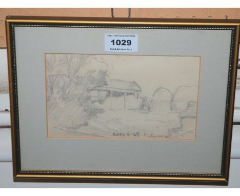 CHARLES OPPENHEIMER Kirkcudbright Farm, Balmangan, pencil, sketch, 11 x 18cm Condition Report: Available upon request