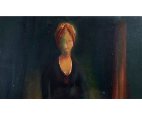 GEORGE HANNAH, Portrait of a woman, oil on board, 20 x 12cm Condition Report: Available upon request