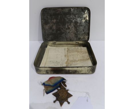 A 1914 Star to 7120 Pte. T. McQuade R. Innis Fus. with some relevant ephemera in a 1953 Coronation tin Condition Report: Avai