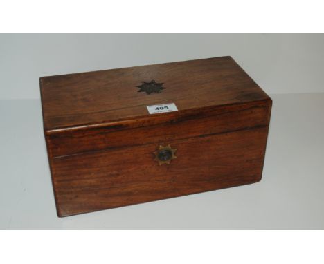 A Victorian mahogany two division tea caddy, 30cm wide Condition Report: Available upon request