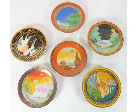 A collection of six boxed Royal Worcester fine bone china miniature dishes, 'The Art Deco Collection' (each 9.5cm in diameter