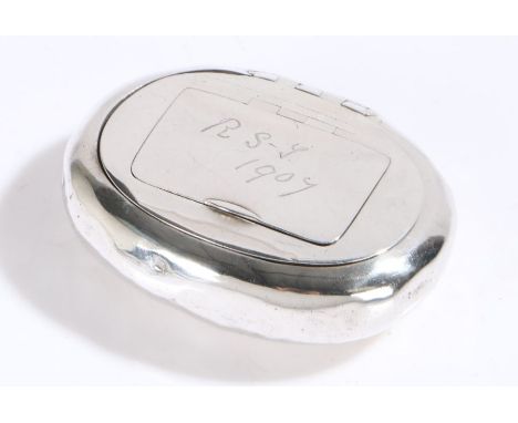 Edward VII silver Sirus patent combination snuffbox and vesta case, Birmingham 1905, maker possibly&nbsp;Horton &amp; Allday,