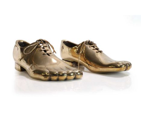▲ Clive Barker (b.1940) 'Magritte's New Shoes', 2016polished bronze, stamp signed, titled, dated and numbered '2/6' on plaque