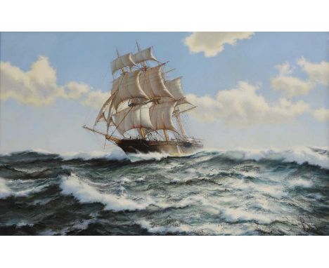 ▲ James Brereton (b.1954) 'Going Aloft Aboard the Solent'signed 'James Brereton' l.r., also signed and inscribed with title v