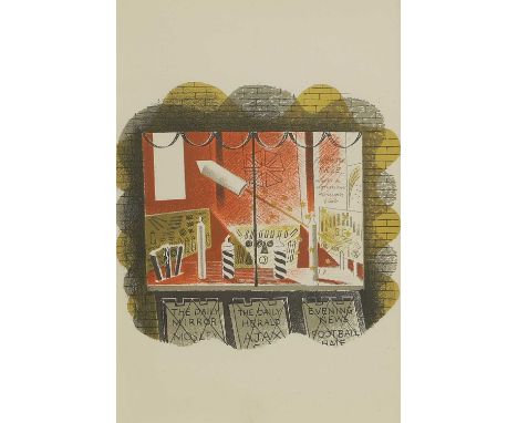 Eric Ravilious (1903-1942) Fireworkslithograph in colours, from 'High Street' by J M Richards, printed by the Curwen Press an