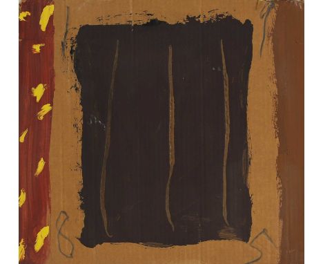 ▲ Bryan Illsley (1937-2024) Untitleddated '1985', acrylic on card35 x 40cm (uneven)Condition ReportFramed: 49.5 x 53cmA littl
