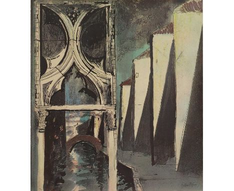 ▲ John Piper CH (1903-1992) 'Death in Venice VIII' (Levinson 232)screenprint in colours, signed 'John Piper' in crayon l.r. a