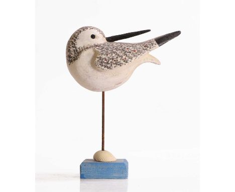 ▲ Guy Taplin (b.1939) 'Peep'carved and painted driftwood on a wood and metal base with shell, signed 'GUY TAPLIN' and inscrib