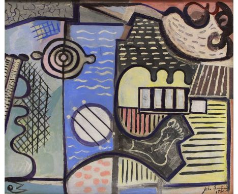 ▲ John Banting (1902-1972) 'One Man Band' signed and dated 'John Banting/1950' l.r., also signed, inscribed with title and da