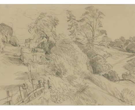 ▲ John Aldridge RA (1905-1983) 'Richmond'inscribed 'Richmond Wed' l.r., and dated '14 Sept 55' l.l., pencil18.5 x 24.5cmProve