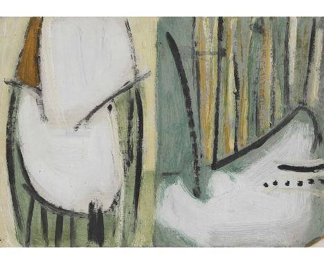 ▲ Sir Terry Frost RA (1915-2003) 'Winter Figure'signed and dated 'Terry Frost 56/57', also indistinctly signed, inscribed and