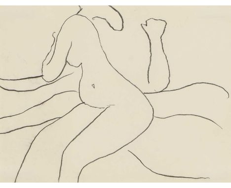 ▲ Roger Hilton (1911-1975) Untitled (seated figure)charcoal20 x 25cmProvenance: The estate of the artist;Jonathan Clark &amp;