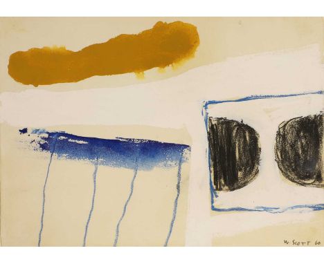 ▲ William Scott RA (1913-1989) Composition (I), 1960signed and dated 'W. SCOTT 60' l.r., mixed media24.5 x 31cm, unframedProv