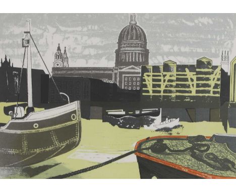 ▲ Edward Bawden RA (1903-1989) 'St Paul's' (MG 052)autolithograph in colours, 1958, with stamped signature and title, printed