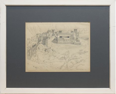  * ALEXANDER GRAHAM MUNRO RSW (1903-1985), KASBAH, TAGUENDEFTpencil on paper, signed, titled and dated 192722cm x 30cm Mounte