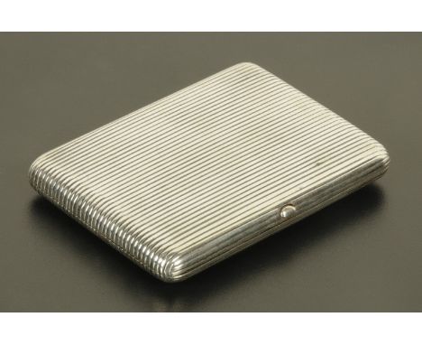 A Russian silver cigarette case, Kokoshnik 84 mark, probably followed by makers mark consisting of three letters, first two p