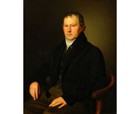 Late 18th/early 19th century Austrian School, oil painting on panel, portrait of a gentleman.  28 cm x 22 cm.