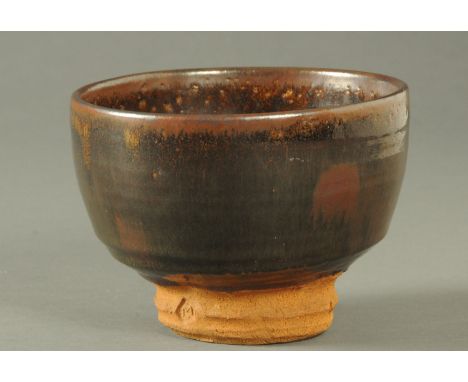 William Staite Murray (1881-1962), a large high sided bowl with unglazed stoneware base, impressed artist's monogram, Chun gl