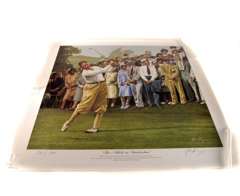 Golf, An Alan F. Zuniga Limited Edition print entitled 'The Niblick at Interlachen' 216/1000, with certificate, together with