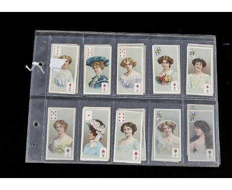 Cigarette Cards, Beauties, Gallaher part set Beauties (playing card insert 37/52 gd)