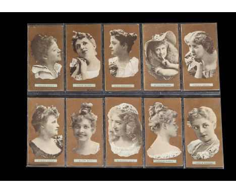 Cigarette Cards, USA, Lorillard, Actresses, Burdick 253, plain surround type 1, (15 cards) (fair/gd)